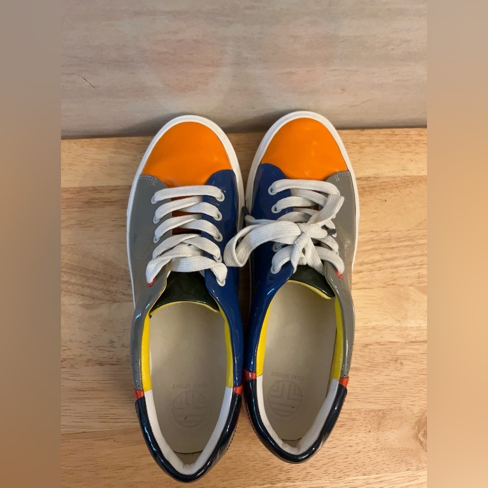 Tory Sport Color-block patent-leather sneakers - Picture 6 of 13